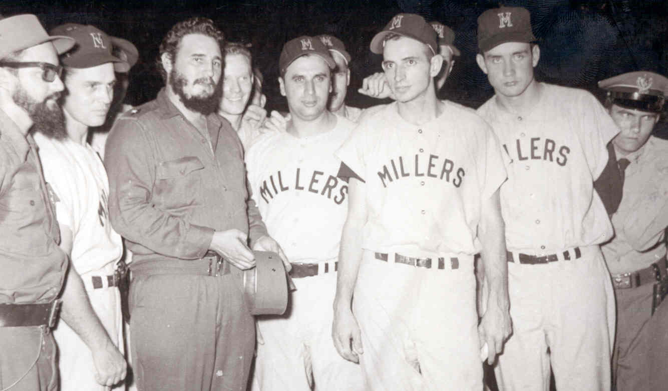 Fidel Castro with Millers players