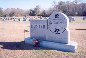 Catfish Hunter grave - 2005